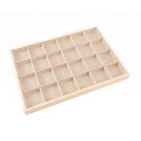 Wood Jewelry Tray Beige Home Storage Flat Silhouette