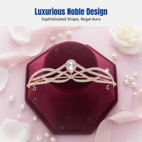 Stylish Headband, Bridal Tiara Hair Accessory, Alloy with Zirconia, Elegant Wedding Photo Prop