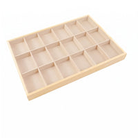 Wood Jewelry Tray Beige Home Storage Flat Silhouette