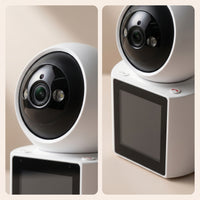 Desktop Visual Communication System with Monitor Single-Button Visual Communication System Camera Two-Way Door Phone for Families, Parents, Elderly, Home