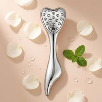 Heart-Shaped Face Roller Curved Handle Skincare Tool Rolling Balls