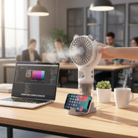USB Spray Fan 3 Wind Speeds Personal Appliance Portable for Office, Travel, Kids