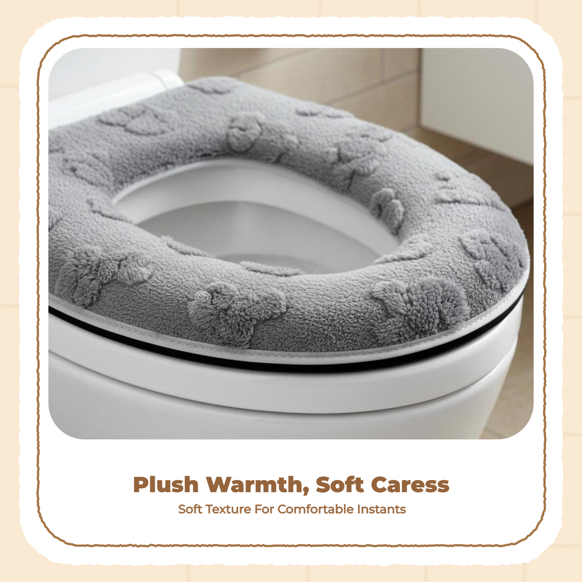 XL waterproof plush toilet seat cover
