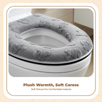 XL waterproof plush toilet seat cover