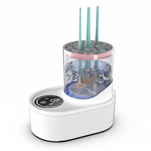 Gentle on Bristles Automatic Brush Cleaner and Dryer Easy to Clean Makeup Brush Washer and Dryer Splash-Proof Design for Home Use, Bathroom
