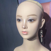 Female Mannequin Head with Shoulder Realistic Hairpiece Head Sturdy Beauty Display