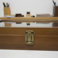 Clear Lid Wooden Box Long-Lasting Construction Wood Jewelry Storage Box Multipurpose Handmade for Hobbyists