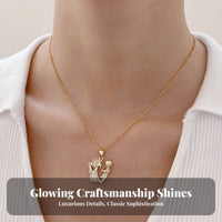 Mother Child Heart Necklace Sentimental Gift Mother Daughter Matching Necklace