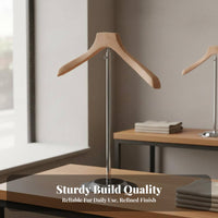 Long-Lasting T-Shaped Clothing Stand Stable Base Adjustable Shirt Display Stand Easy Assembly for Boutique Owners, Trade Display