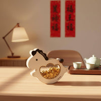 Desktop Rocking Horse Ornament Wealth-Attracting Wobble Horse Decoration