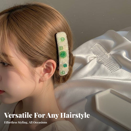 Crystal Hair Fastener Fashionable Shimmering Duckbill Fastener Jeweled Hair Pin Sparkling Crystals Shimmering Metal Hairpin