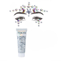 Radiant Gel Brow Crystal, Event Face Sticker, Party Makeup Decor