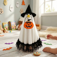 Porch Goose Costume with Pumpkin Bag Halloween Witch Costume with Pumpkin Bag