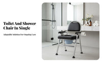 Adjustable Height Toilet Frame Foldable Commode Chair Multi-Purpose for Seniors