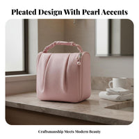Fluffy Makeup Bag Portable Travel Makeup Case Lightweight for Bathroom, Women