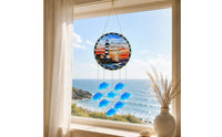 Glass Dolphin Wind Chime Sea Themed Glass Wind Chime Handmade Look for Patio