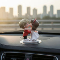Kissing Couple Figurine Great Gift Boy and Girl Dashboard Decoration for Couples