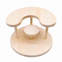 Wood Perfume Organiser for Dresser, 2 Layer Stepped Decorative Tray, Makeup