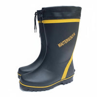 Easy On & Remove men's Wide Calf Rain Boots Breathable Lining Extra Wide Waterproof Work Boots Lightweight for Farmers, Workers, Outdoor