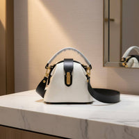 Top Handle Crossbody Bag Soft Leather Crossbody Handbag Scratch Resistant Top Handle Purse for Women