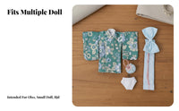 OB11 Doll Clothes Traditional Pattern 1/12 BJD Kimono Cute Aesthetic Doll Kimono Set