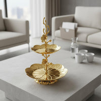 2-Tier Fruit Plate High Quality Material 2-Tier Fruit Dish Great Gift Idea