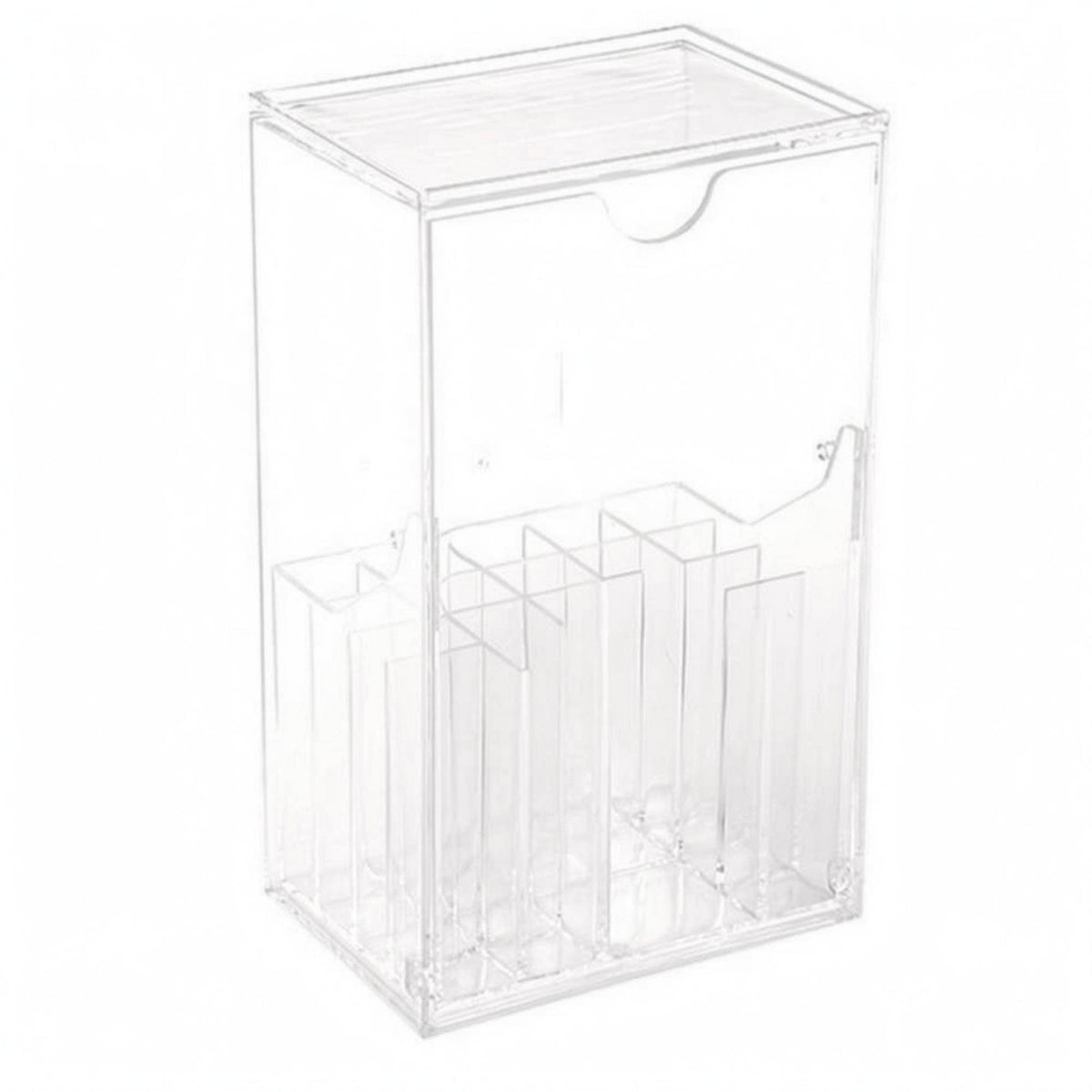 Acrylic Makeup Brush Holder Compartment Design Makeup Brush Holder Easy to Clear Beauty Storage for Vanity, Dressing Table, Washroom