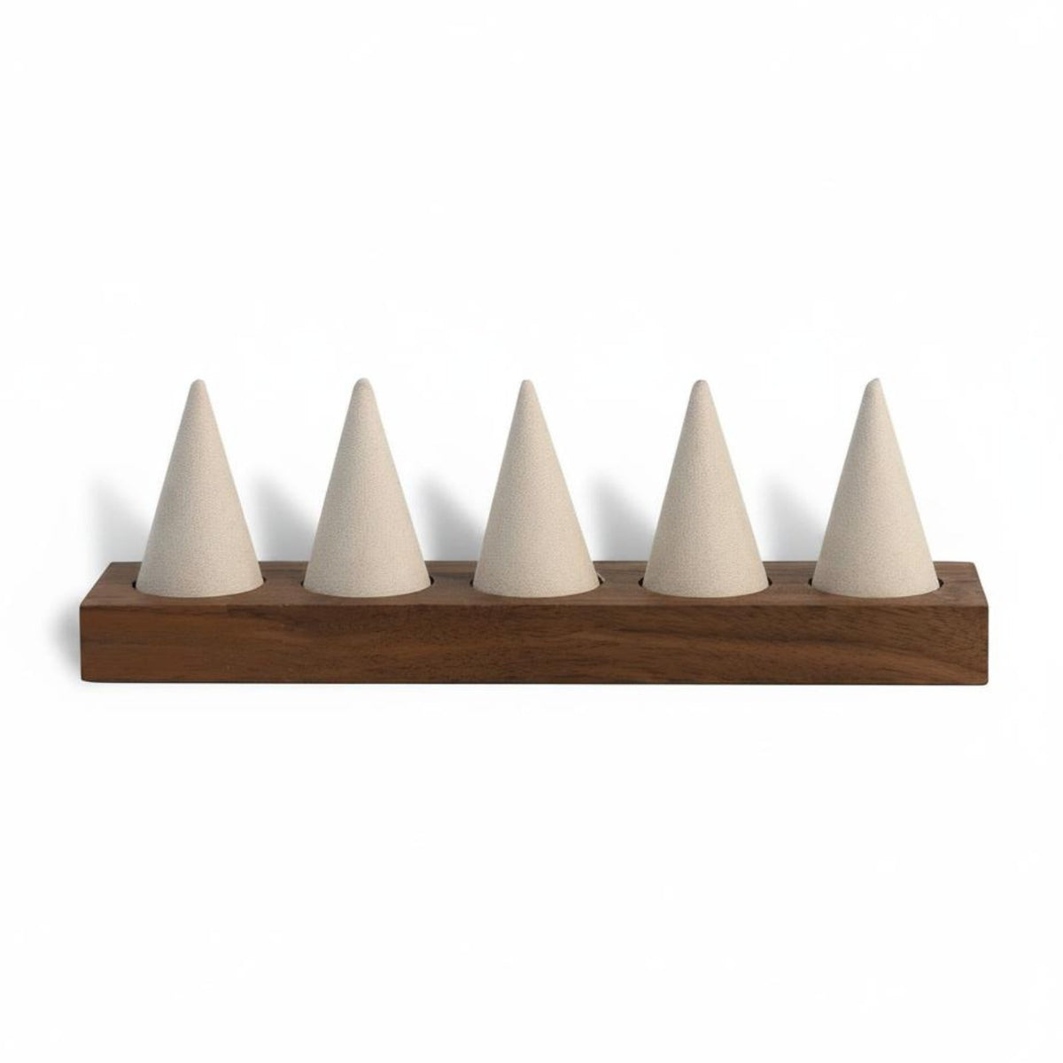 Walnut Jewelry Display Stand Velvet Lined Necklace Display Bust Modular Design for Boutique
