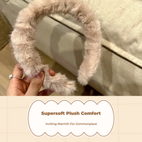 Non-Slip Plush Headband, Fuzzy, Easy Grip, Unisex