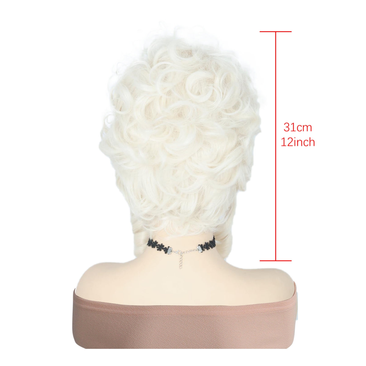 Synthetic Hairpiece Voluminous Lace-Cap Hairpiece Adjustable Fit