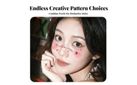 Colorful Heart Sticker Sheet Cute Design Temporary Tattoo Romantic Theme