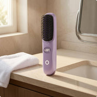 Cordless Straightening Brush Lightweight Mini Hair Straightener Comb LCD Screen