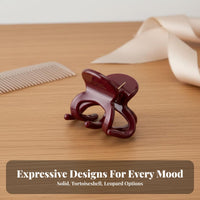 French Design Hair Grip Long-Lasting Small Hair Grip Mini Tentacle Jaw Hair Grip for Women, Hairstyling
