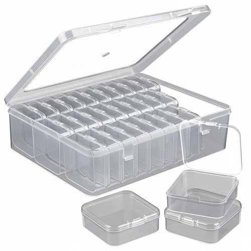 30 Compartment Storage Box Lightweight Bead Organizer Box Secure Closure