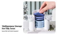 Multi-Functional Cotton Pad and Swab Holder Thickened Base Cotton Swab and Pad Holder Space Saving for Women, Teens, Bathroom, Bedroom, Desk