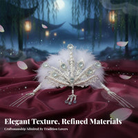 Traditional Chinese Attire Hair Adornment Fairy-Like Design Traditional Chinese Attire Hair Accessory Bead Tassel Headdress
