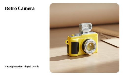BJD Camera Accessory Realistic Design Miniature Doll Camera Detailed for Hobbyists, Dollhouse