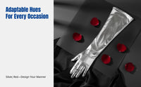 Sexy Patent Leather Gloves, Long Shiny Party Gloves, Cosplay Performance Accessory for Women