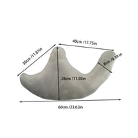 Shoulder Support Pillow Crystal Velvet Crescent Shoulder Pillow Gray