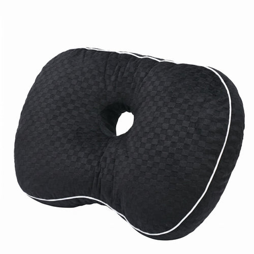 Side Sleeper Ear Pillow Checkered Ear Pillow White Piping