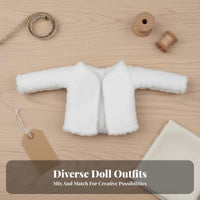 30cm Doll Winter Coat Fashionable Design Soft Doll Coat Soft Texture Toy Accessory for Girls, Kids, Display, Dollhouse Play
