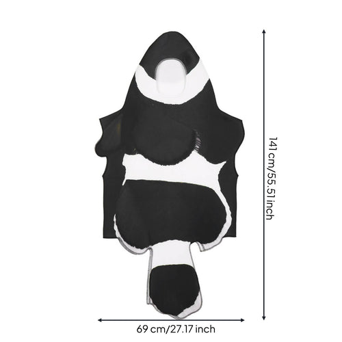 Black-and-White Critter Costume Funny Black-and-White Critter Cosplay Suit Stuffed Tail