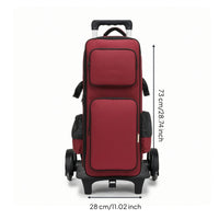 Aerophone Gig Bag Padded Instrument Bag with Wheels Wear-Resistant Carrying Case for Rehearsals