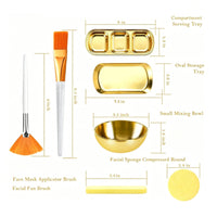 23 Pieces Facial Mask Care Kit Stainless Steel Facial Mask Mixing Bowl Set