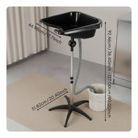 Portable Shampoo Bowl with Stand Stable Star Base Bedside Shampoo Basin Easy Assembly Home Support for Women