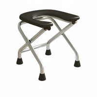 Foldable Bedside Commode Sturdy Frame Portable Toilet Removable Pail for Seniors