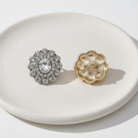 Crystal Flower Buttons Sparkling Crystal Flower Button Versatile