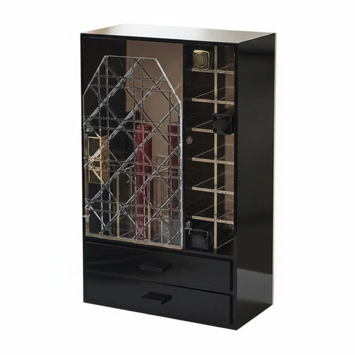 Makeup Box with Drawers particleresistant Cosmetic Holder particleresistant Lid for Desk, Women