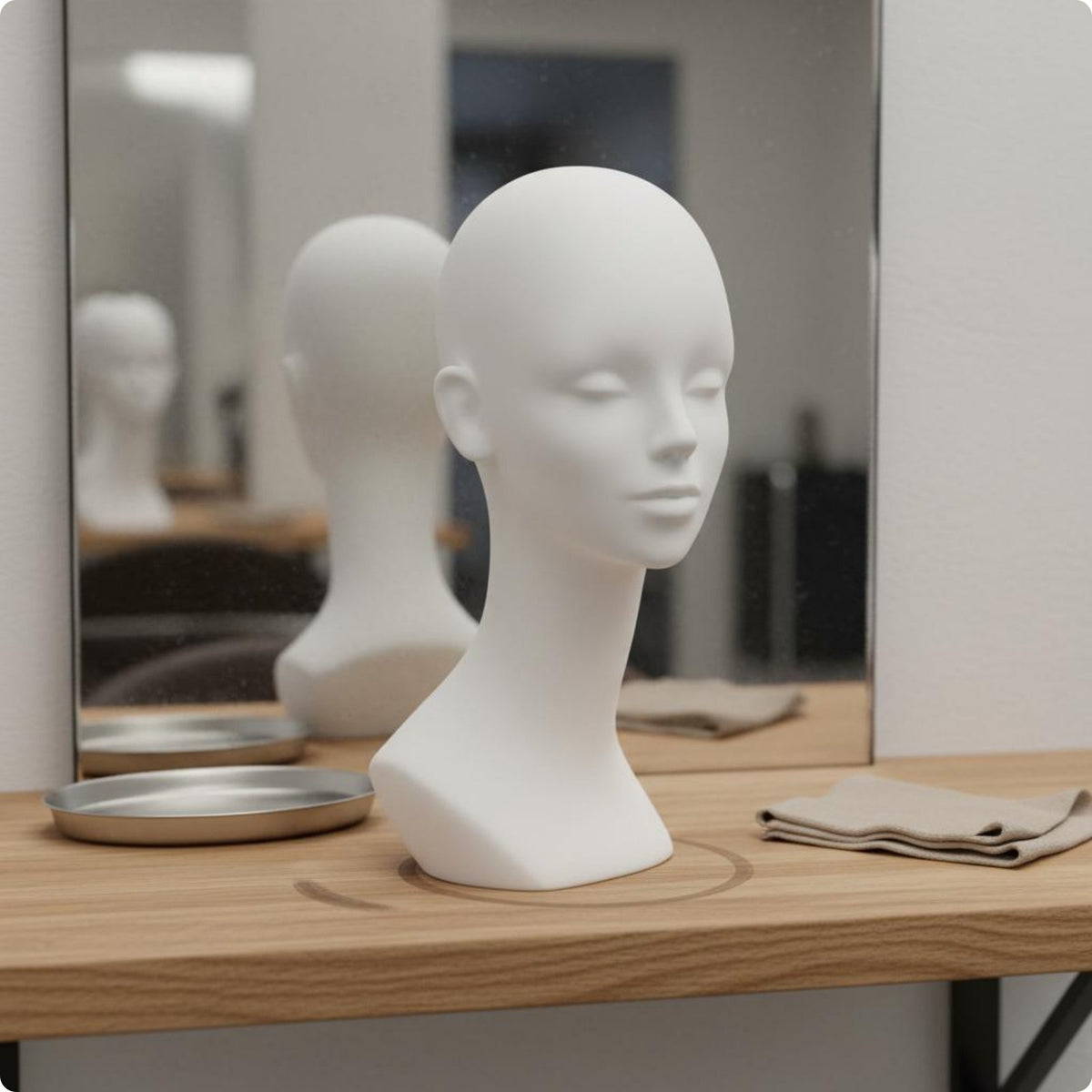 Hairpiece Head Mannequin Anti Hat Display Head Versatile Hairpiece Display Bust for Cosplayers, Styling Practice