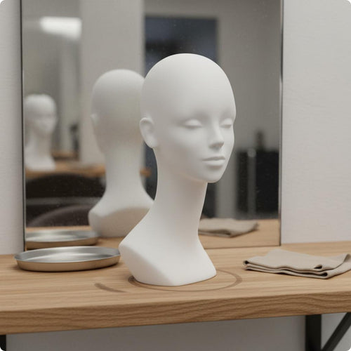 Hairpiece Head Mannequin Anti Hat Display Head Versatile Hairpiece Display Bust for Cosplayers, Styling Practice